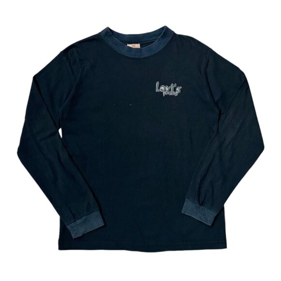 90s Vintage Levi's Jeans Long Sleeve T-shirt Snowboard Snow Sport Graphic. - Picture 2 of 6